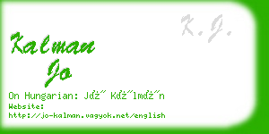 kalman jo business card